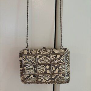 Unica Firenze Woven Leather Snakeskin Print Hard Case